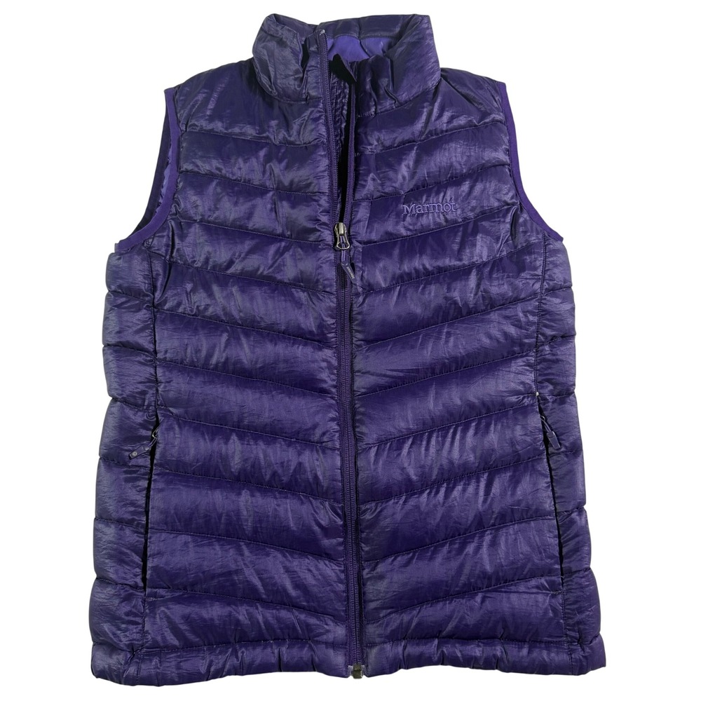 Marmot Womens Purple Down Puffer Vest Size XS TP Outdoor Insulated